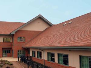 Dreadnought red blue blend clay tiles at Moseley Hospital